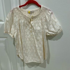 Blouse with gold specks